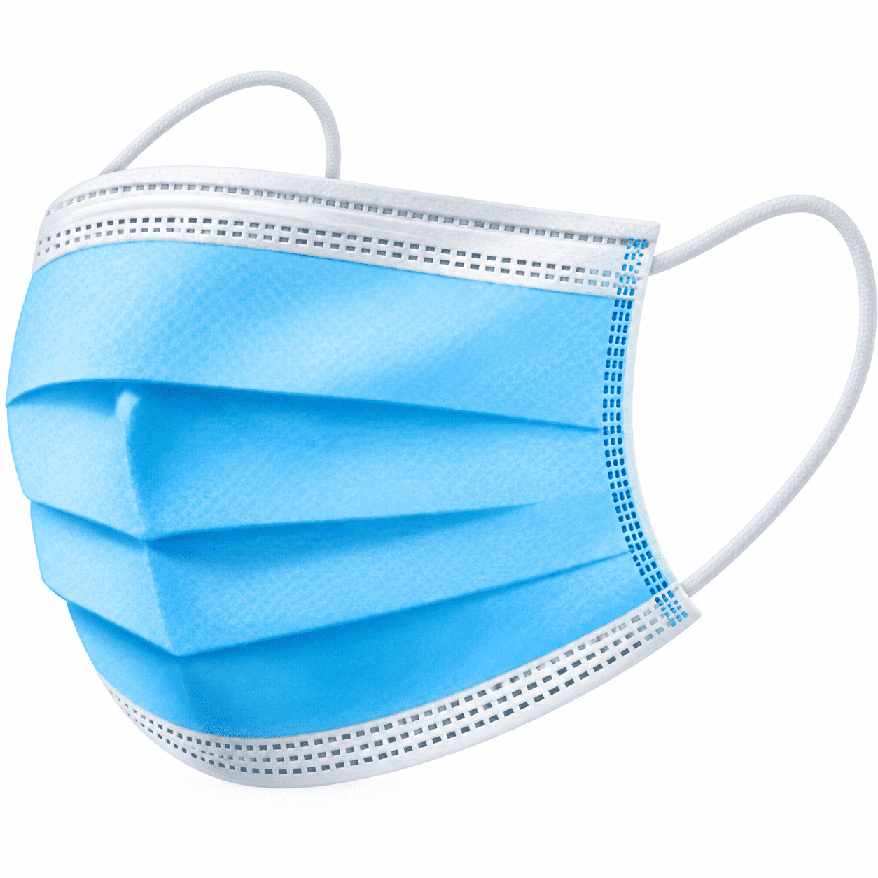 Blue Pleated Surgical Mask Product Photo SG 3 Ply Mask – 50 Pack