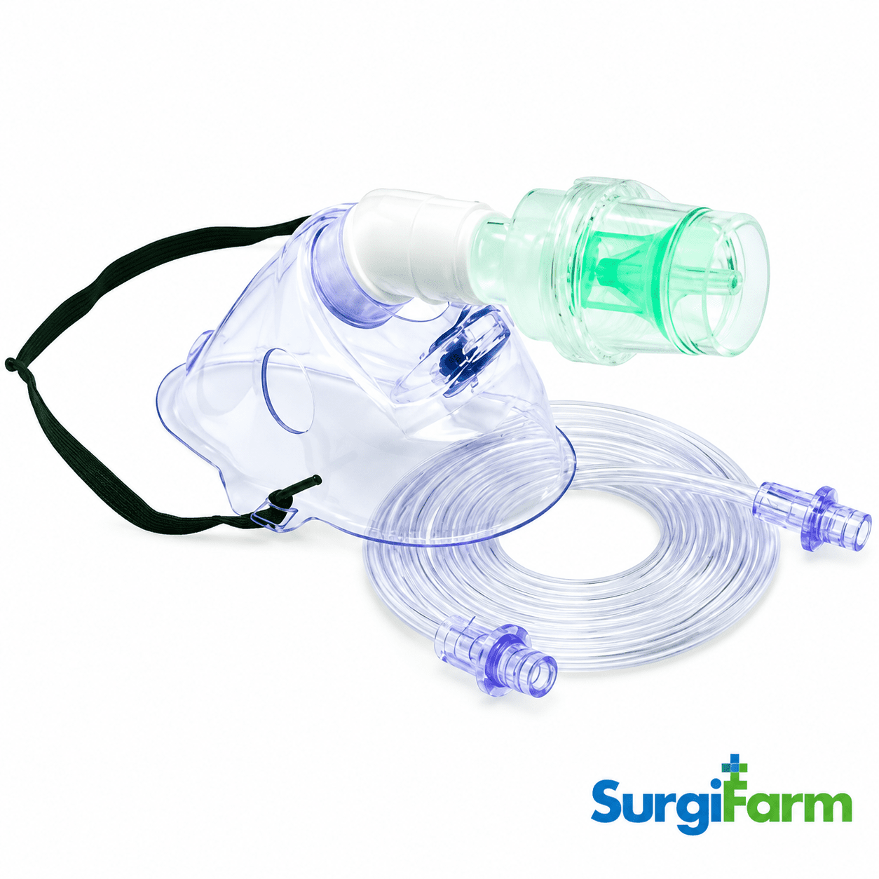 Clear Oxygen Mask with Coiled Tubing Romsons Nebulizer Mask – Adult