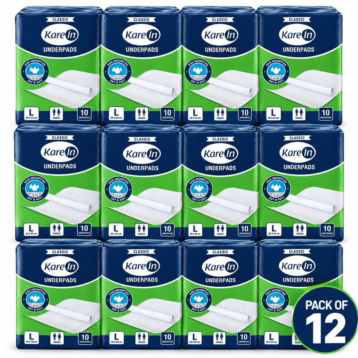 Kare Med Underpads Kare Med Underpads in original product packaging