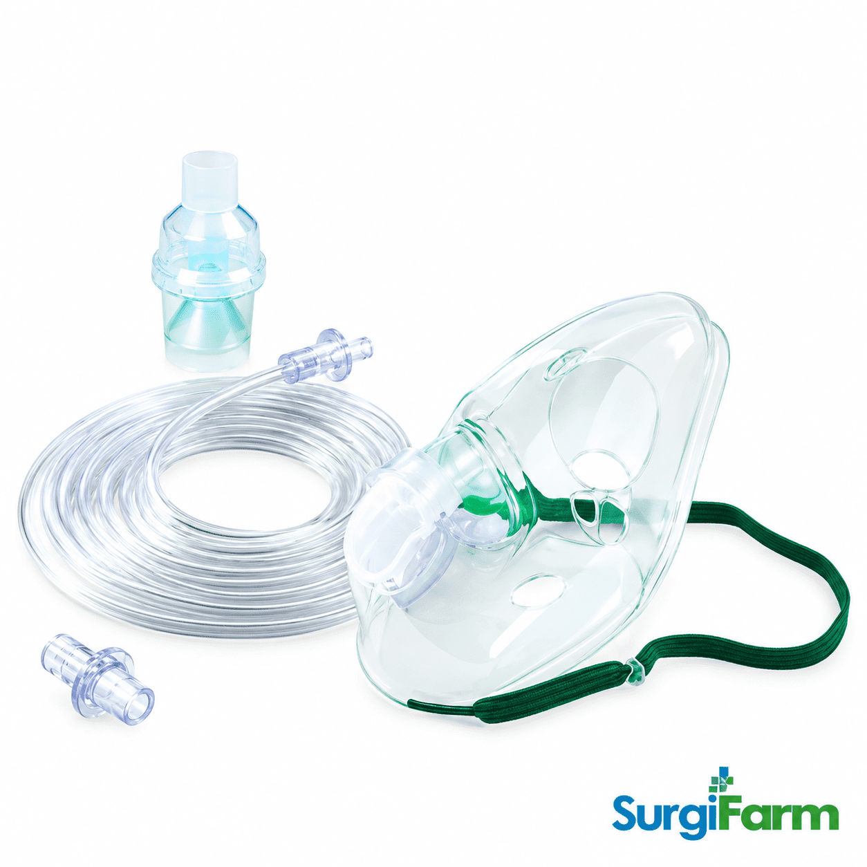 Oxygen Nebuliser Mask Kit Flat Lay Romsons Nebulizer Mask – Child