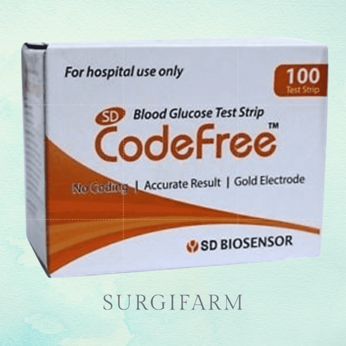 SD Biosensor CodeFree Test Strips 100 for blood glucose monitoring